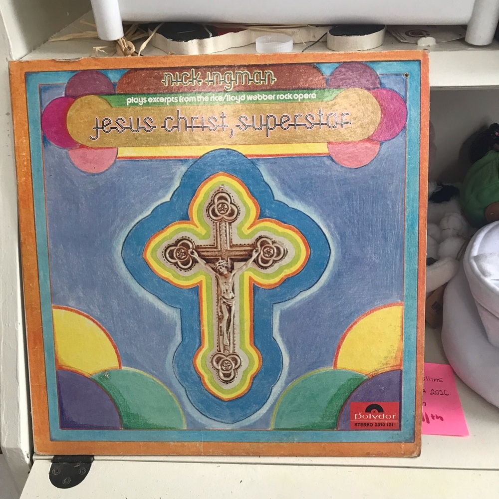 Jesus Christ, Superstar Vinyl Album Cover - Colorful Cross Artwork